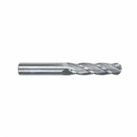 Morse End Mill, Ball Nose Center Cutting Long Length Single End, Series 5957C, 18 Diameter Cutter, 21 91180